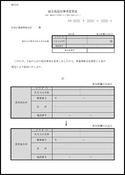 組合員届出事項変更届 (住所変更等)